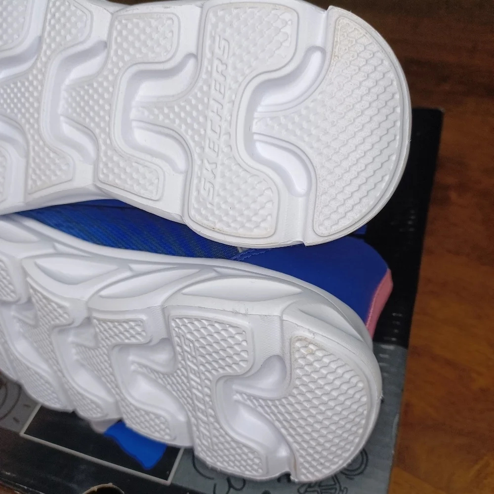 Skechers Kids Light Blue and Pink Sneakers